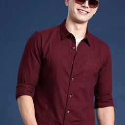 Mast & Harbour Men Regular Fit Self Design Casual Shirt-image-10