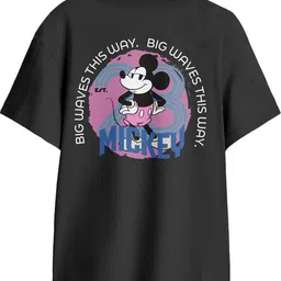BonOrganik Mickey Mouse Printed Drop-Shoulder Sleeves Oversized Cotton T-shirt-image-65