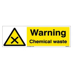 SUNSIGNS Warning Chemical Waste Signages Size 300x100 mm HP Print + Vinyl + Sun Board, SN0070-image-53