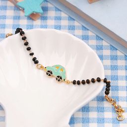 Elegante kids 18K Gold-Plated 925 Sterling Silver Artificial Beaded & Charms Link Bracelet-14