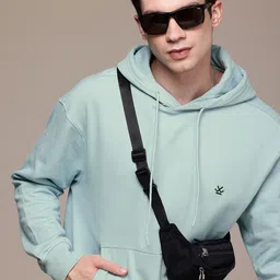 WROGN Solid Hooded Pullover Sweatshirt-image-32