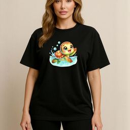 Anikmart Women Printed Pure Cotton T-shirt-picture-26