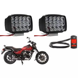 Cartronics 15  LED Fog Light With On/Off Switch  for Bajaj Avenger 180  (Set of 2 Pcs)-16