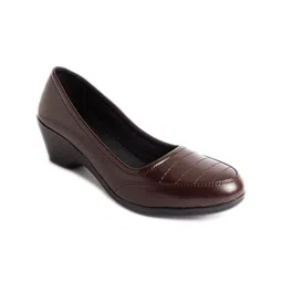 XE Looks Women Brown Wedge Pumps-picture-31