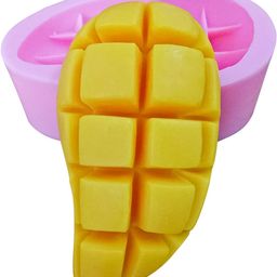 RKPM HOMES Mango Shape Soap Molds I 3D Fondant Fruit Silicone Mould I Handmade Sharp Soap Making Forms I for Lotion Bar Cake Chocolate Candy Ice DIY Candle Resin Art Craft, Decoration Tools - 1 Cavity image 1