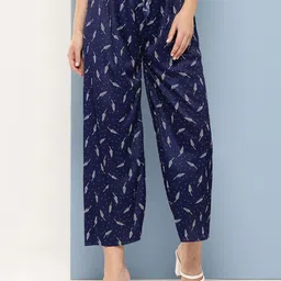 Aarika Girls Cotton Ethnic Motifs Printed Chambray Palazzos-17