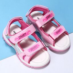 Cute Walk by Babyhug Velcro Sandals Sport Print - Pink-picture-36