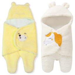 Brandonn Flannel Hooded Wearable Blanket Unicorn Patch Pack of 2 - Yellow, White-picture-14