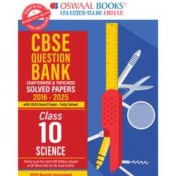 Oswaal CBSE Question Bank Chapterwise and Topicwise SOLVED PAPERS Class 10 Science For Exam 2026-2