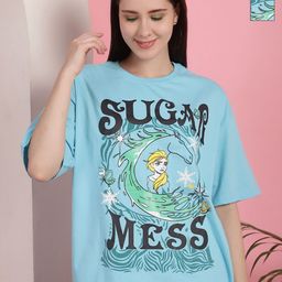 Tromko Women Pack of 2 Graphic Printed Round Neck Cotton Oversized T-shirts-picture-10