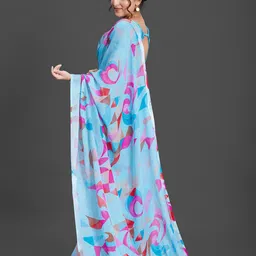 NIRMAL CREATION Abstract Printed Zari Saree image 4
