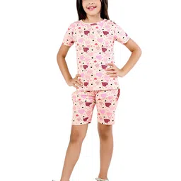 Arshia Fashions Girls Printed T-shirt with Shorts-image-61