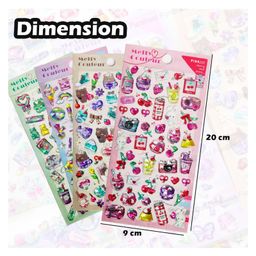 FunBlast Cute 3D Kawaii Stickers Set  4 Sheets Random Color & Design image 3