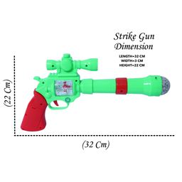 WOW TOYS Delivering Joys of Life 3D Projection Strike Toy Gun with Colourful Projector Light & Music- 32cm image 3