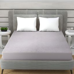 CURIOUS LIFESTYLE Grey Terry Water Resistant Mattress Protector-image-92