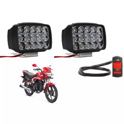 Cartronics 15  LED Fog Light With On/Off Switch  for Honda Dream Yuga (Set of 2 Pcs)-14