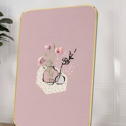 Myntra Elegant Homes Pink & White Floral Printed Wall Art-image-94