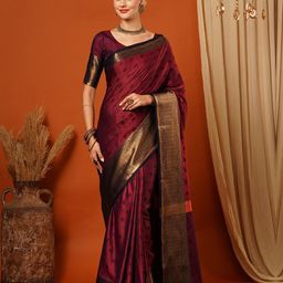 WINKLECART Woven Design Zari Pure Silk Banarasi Saree-image-47