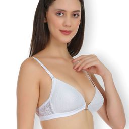 SELFCARE Pack Of 2 Net Half Coverage Lightly Padded Bra image 3