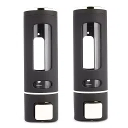 CLINTON Plastic Soap Shampoo Lotion Dispenser Silver Black Matte Finish (Pack of 2)-image-65