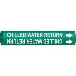 BRADY Pipe Marker Chilled Water Return Green & White for 1-1/2 to 2-3/8 inch Outer Diameter Pipe, 6GV93-image-79