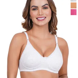 Liigne Pack Of 3 Non-Padded Full Coverage All Day Comfort Everyday Bra-54