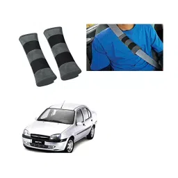 Auto Pearl Seat Belt Cushion (Pack of 2, Grey Black) Compatible for Ford Ikon-image-81
