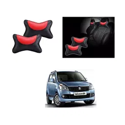 Auto Pearl Black and Red Designer Car Neck Rest Pillow Compatible for Maruti Suzuki WagonR 2010-image-89
