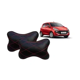 Auto Pearl Black Red CV Car Neck Rest Pillow Compatible for Santro 2018-image-17