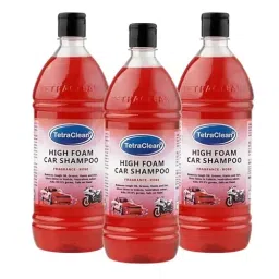 TetraClean High Foam Car Shampoo 1 L Rose Scent pH Netural Phosphate Free for Automotive Exterior (Pack of 3)-picture-6