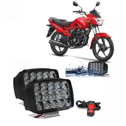 Cartronics 15  LED Fog Light With On/Off Switch for Suzuki Hayate(Set of 2 Pcs)-30