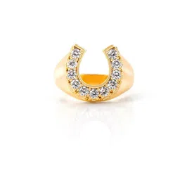 SWASHAA 14K Gold-Plated CZ Studded Finger Ring-picture-34