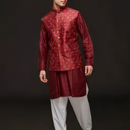 sven suits Floral Mandarin Collar Straight Kurta With Patiala-picture-33