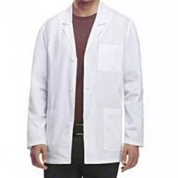Youth Robe YR Full Sleeve White Cotton Polyester Blend Lab Coat for Men (Size L)-35