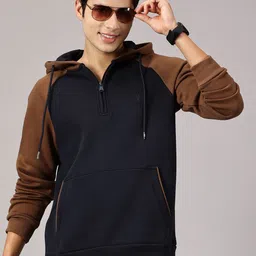 BLACK BUCK Men Colourblocked Hooded Sweatshirt-picture-3