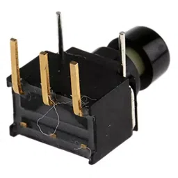 RS PRO Miniature Push Button Switch SPDT Momentary Through Hole Black, 7346754-19