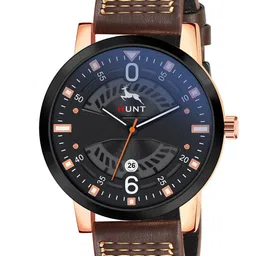 IIK COLLECTION Men Round Dial & Leather Straps Analogue Watch IIK-HUNT-5060M-35