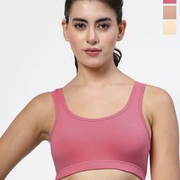 LILY PACK OF 3Seamless Non Padded Sports Bra-30