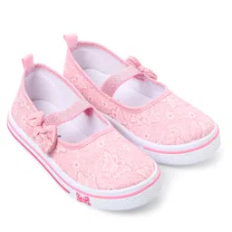 Cute Walk by Babyhug Casual Shoes with Velcro Closure Butterfly Embroidery - Pink-picture-42