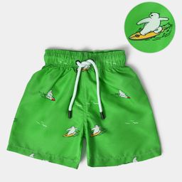 Mi Arcus 100% Polyester All Over Polar Surfing Printed Shorts - Green-image-53