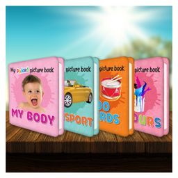 Sawan Set of 4 My Padded Picture Book My Body  Transport 100 Words and Colours Discovering the World in Four Vibrant Picture Books: My Body Transport 100 Words and Colours - English-image-26