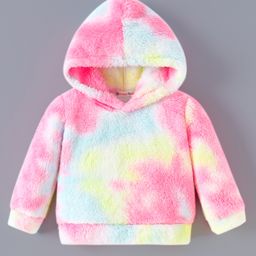 Kookie Kids Full Sleeves Tie & Dyed Hooded Sweatshirt - Multicolour-image-66