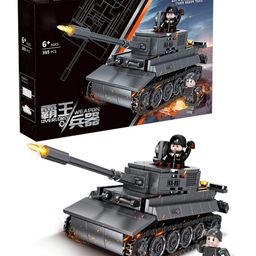 SVE Tiger Heavy Tank WW2 Armed Tank Building Set Military Construction Model Toy - 385 Pieces-11