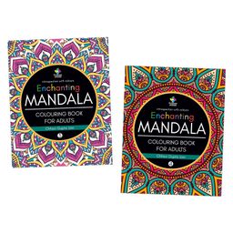 Enchanting Mandala Books, Colouring Book for Adults, Set of 2 Books - English-12