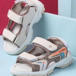 Cute Walk by Babyhug Velcro Closure Sandals with 3D Applique - Tan-image-20