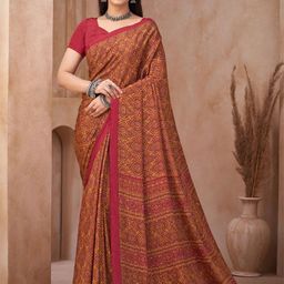 Pandadi Saree Ethnic Motifs Printed Saree with Blouse Piece-34
