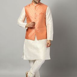 Ethluxis Men Regular Dupion Silk Kurta with Churidar-18