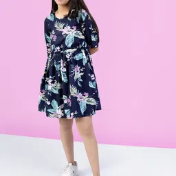 Naughty Ninos Floral Print Fit & Flare Dress-17