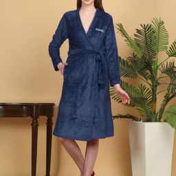 KLOTTHE Woollen Bath Robe With Belt-image-87