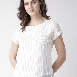 MISH Women White & Black Striped Top-49